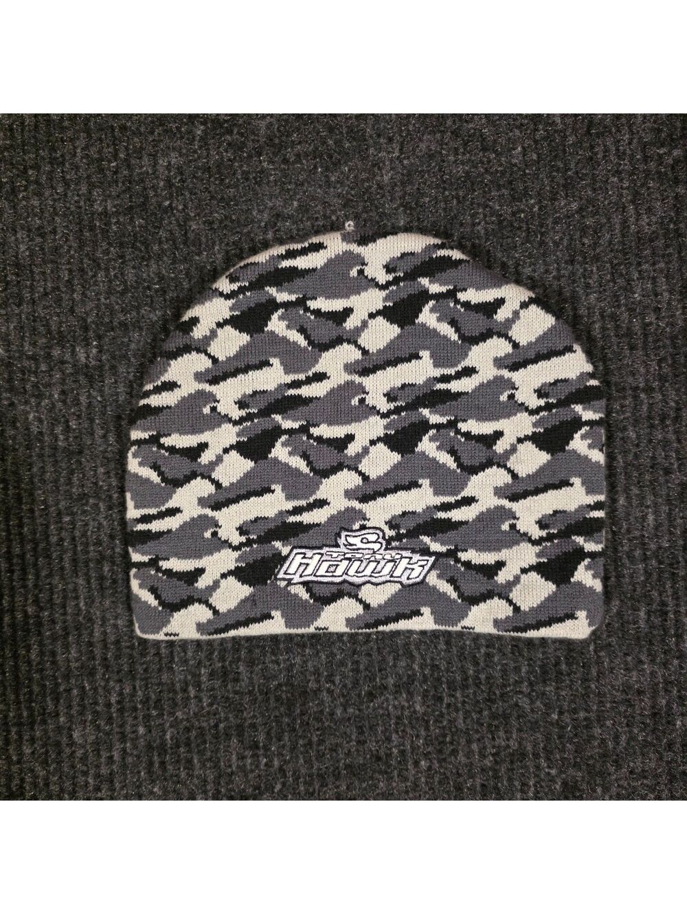 Hawk Boys Camouflage Knit Beanie Hat One Size Fits Most
